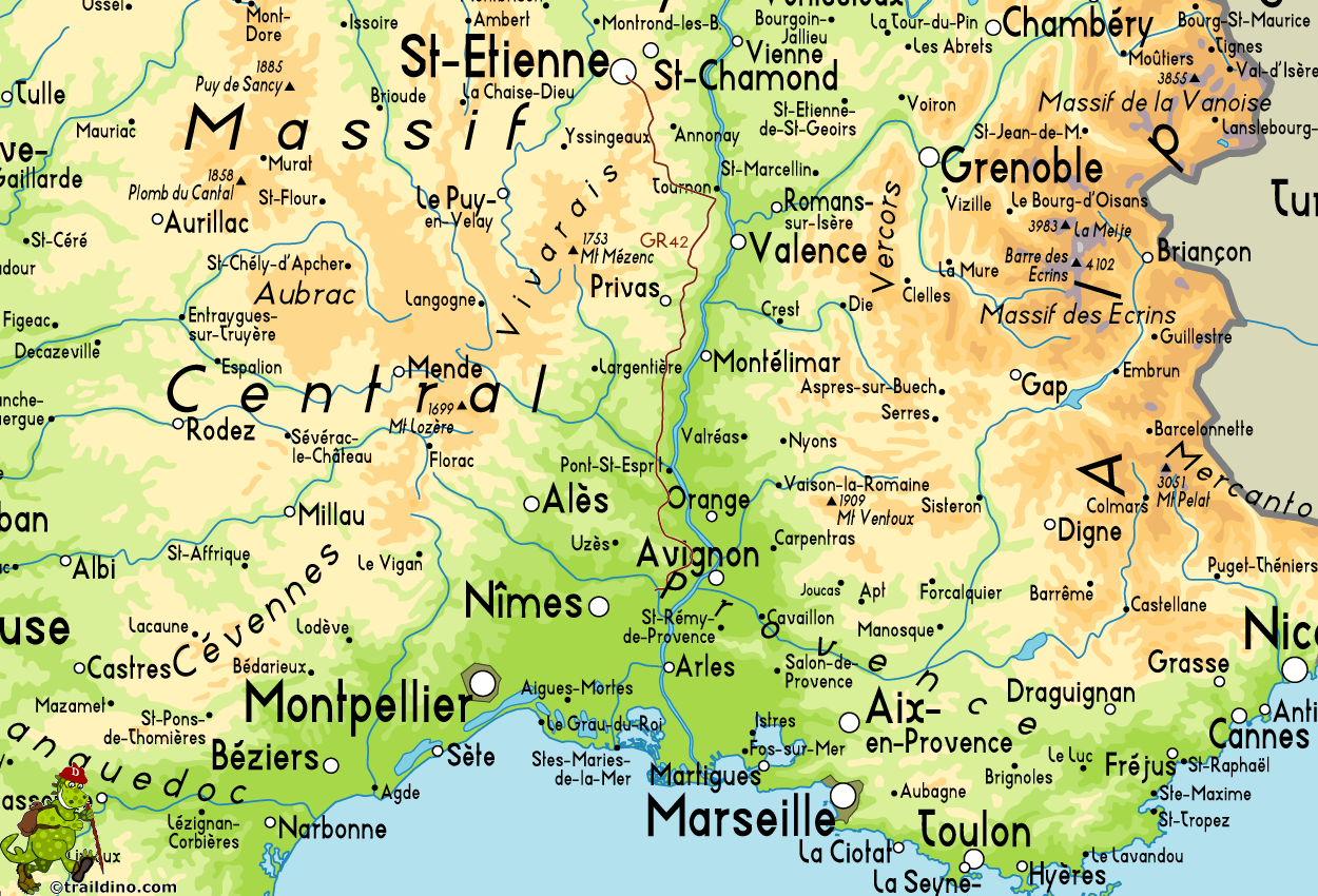 avignon france map