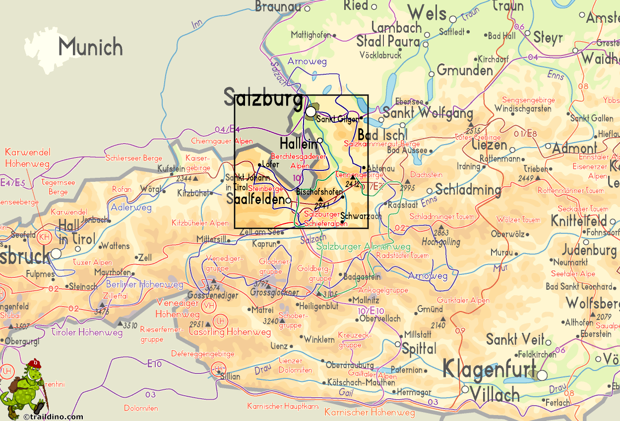 Map Berchtesgadener Alpen