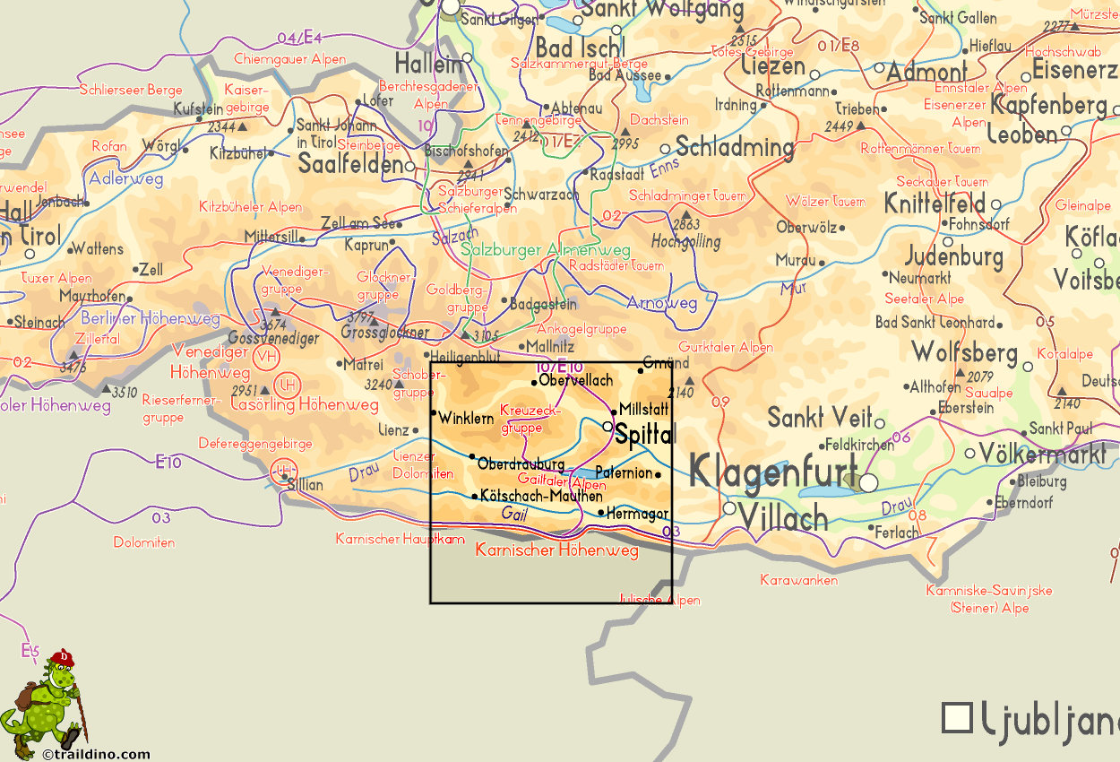 Map Gailtaler Alpen