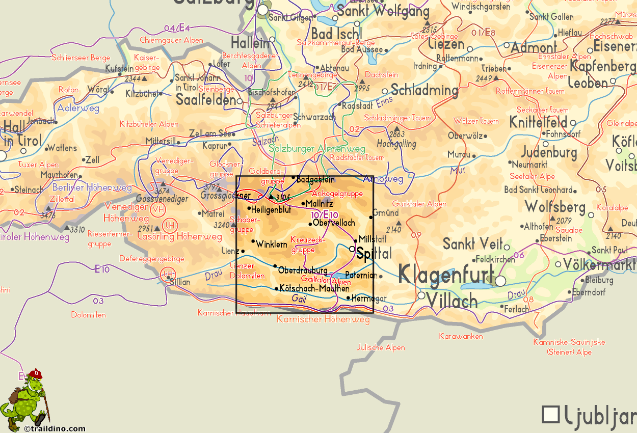 Map Kreuzeckgruppe