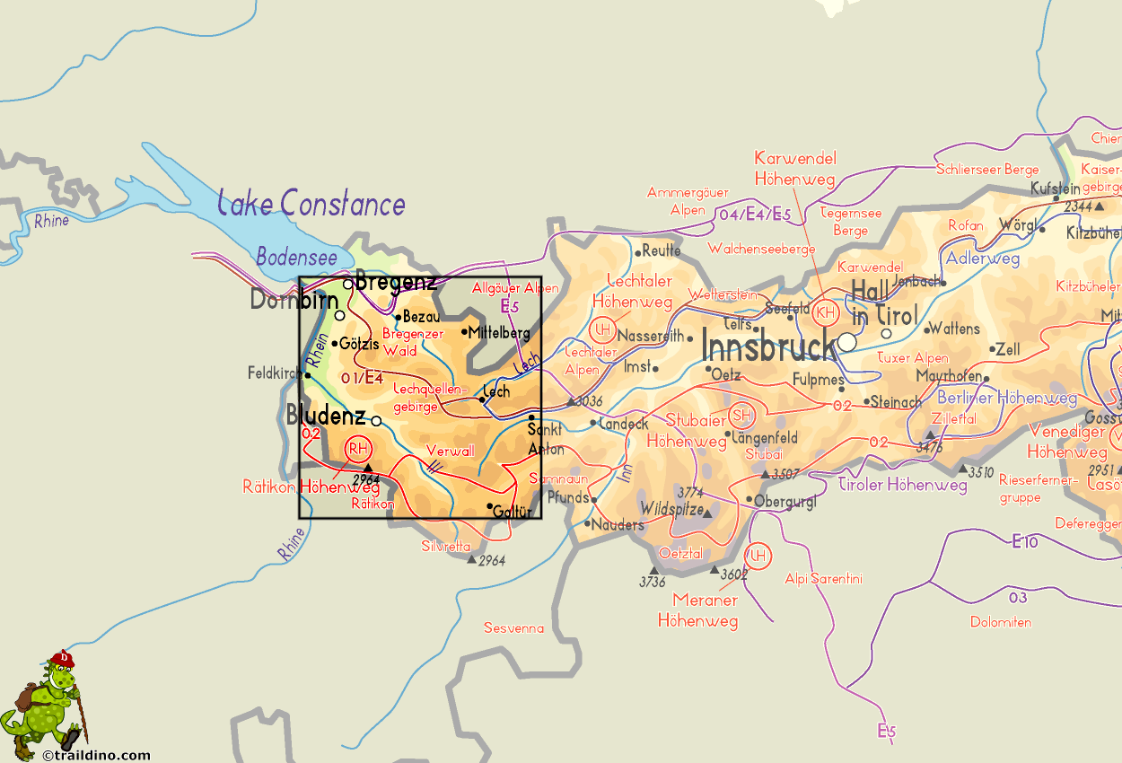 Map Lechquellengebirge