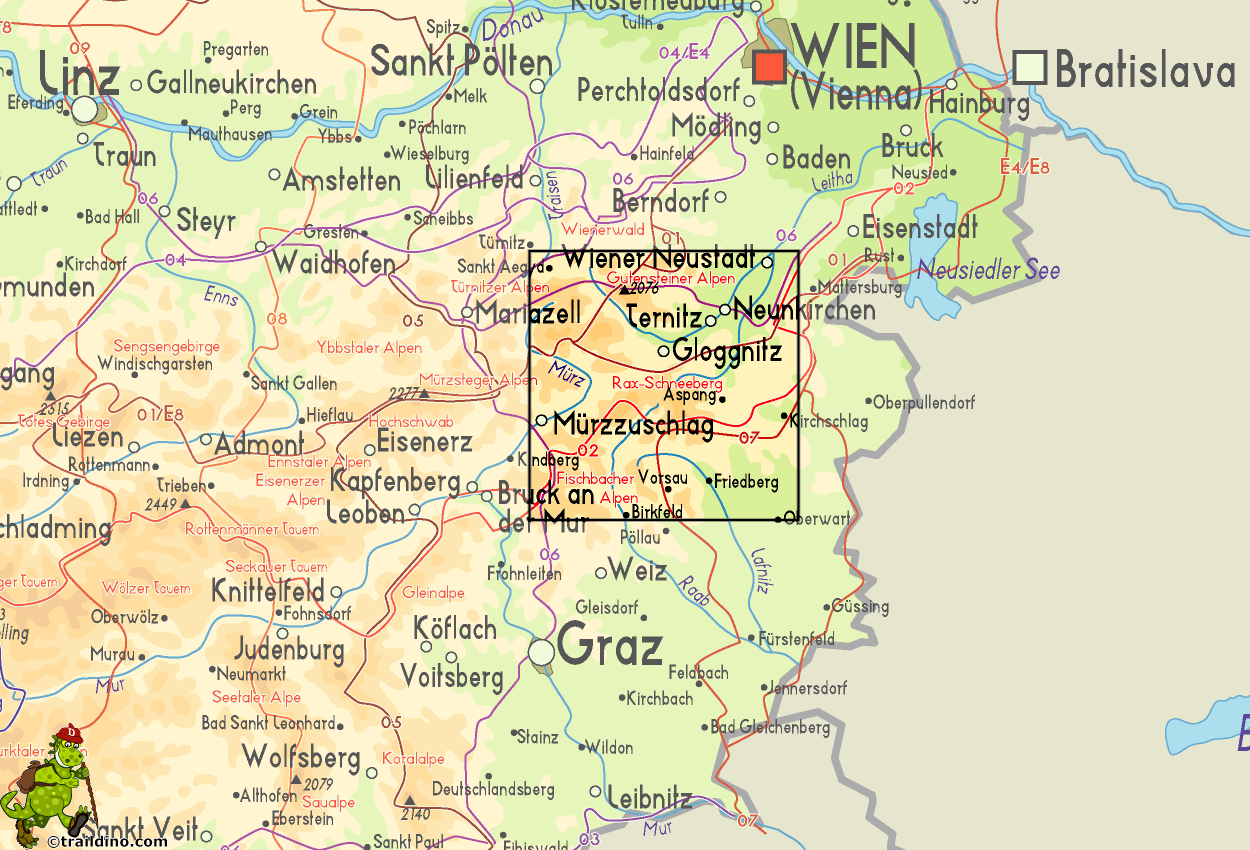 Map Rax Schneeberg