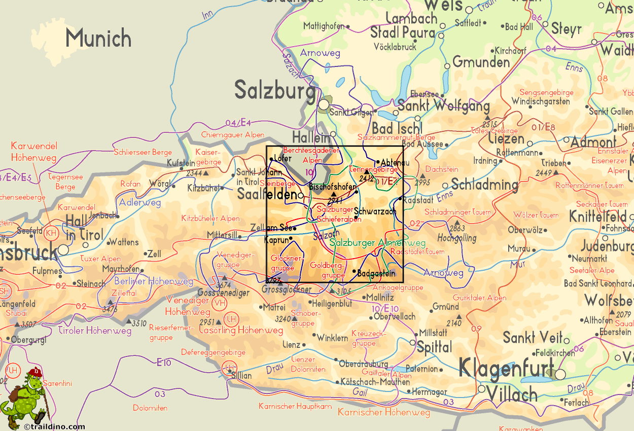 Map Salzburger Schieferalpe