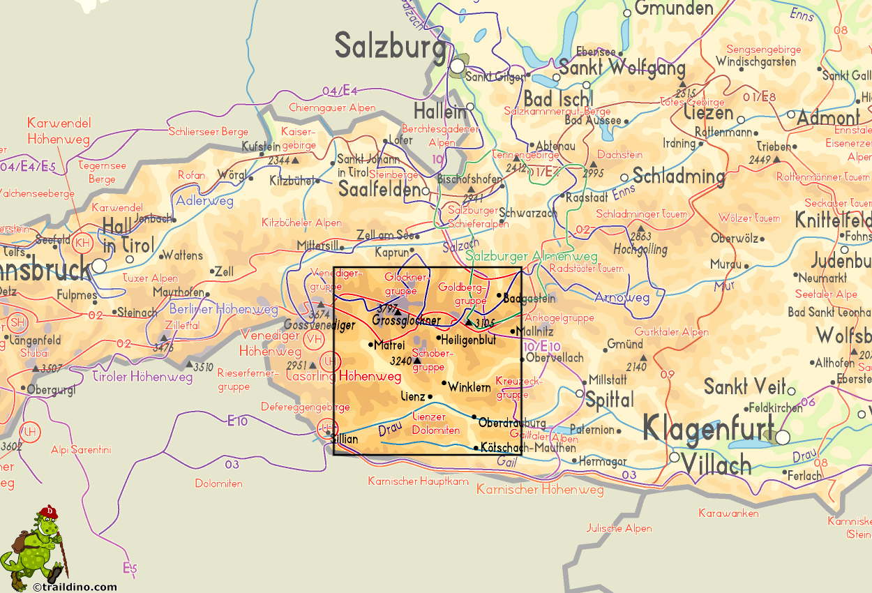 Map Schobergruppe