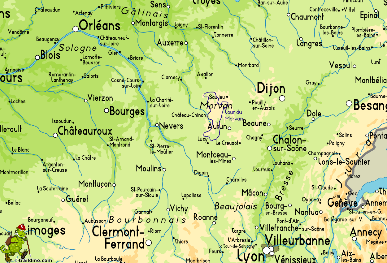 Map of Tour du Morvan