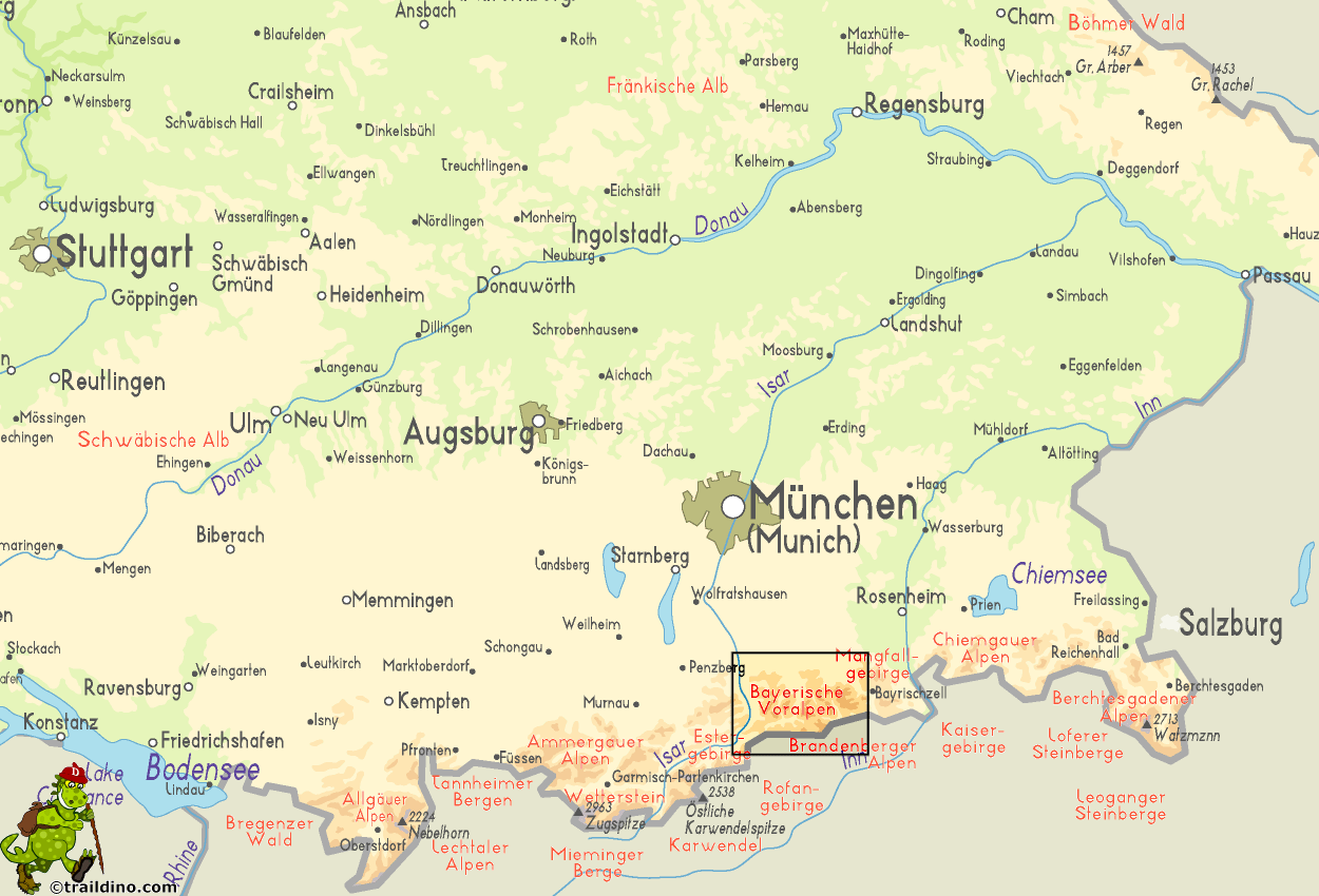 Map Bayerische Voralpen