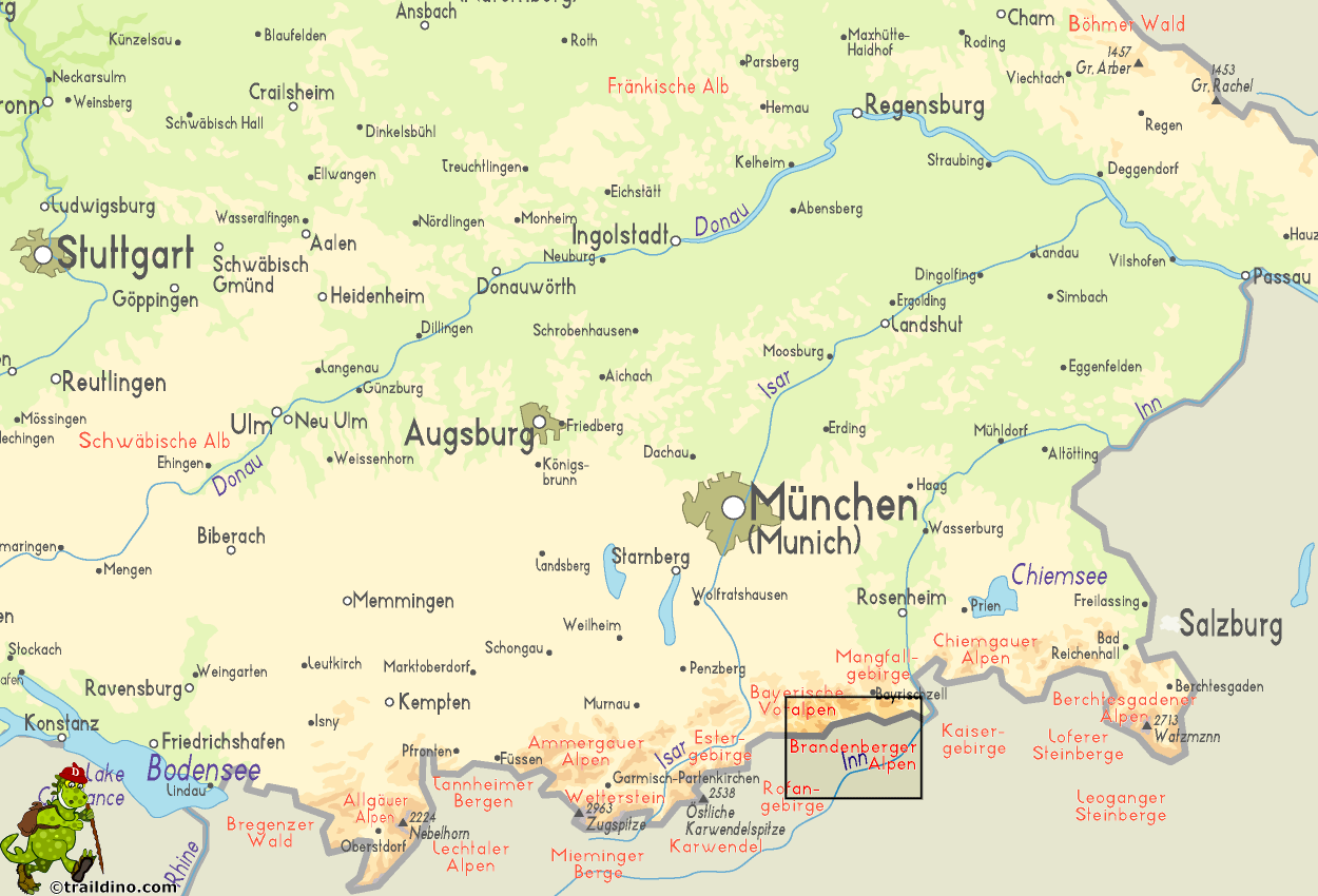 Map Brandenberger Alpen