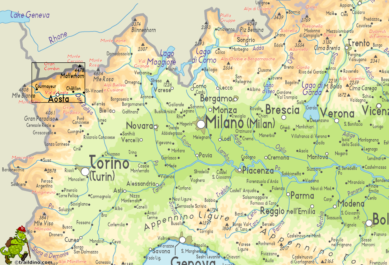 Map Alpi Biellesi e Cusiane