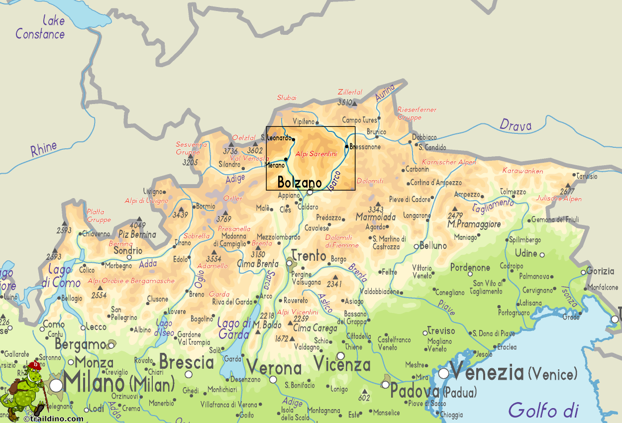 Map Alpi Sarentini
