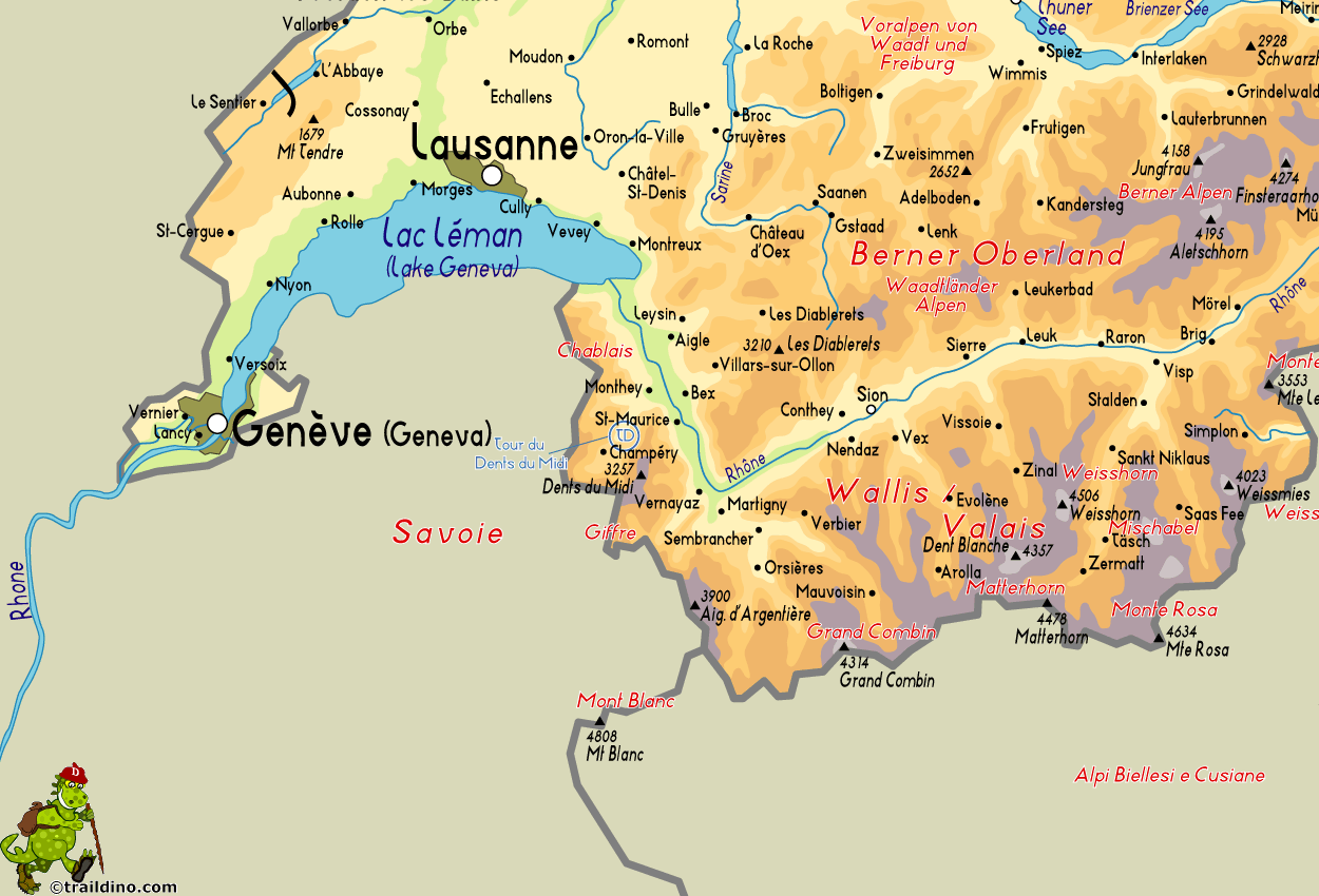 Map Tour du Dents du Midi