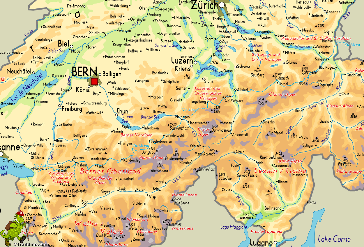 Map Via Alpina